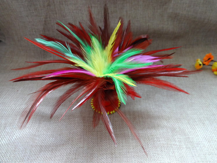 毽子 儿童火鸡毛毛妈手工真鸡毛毽子 儿童户外玩具本色键子 运动彩