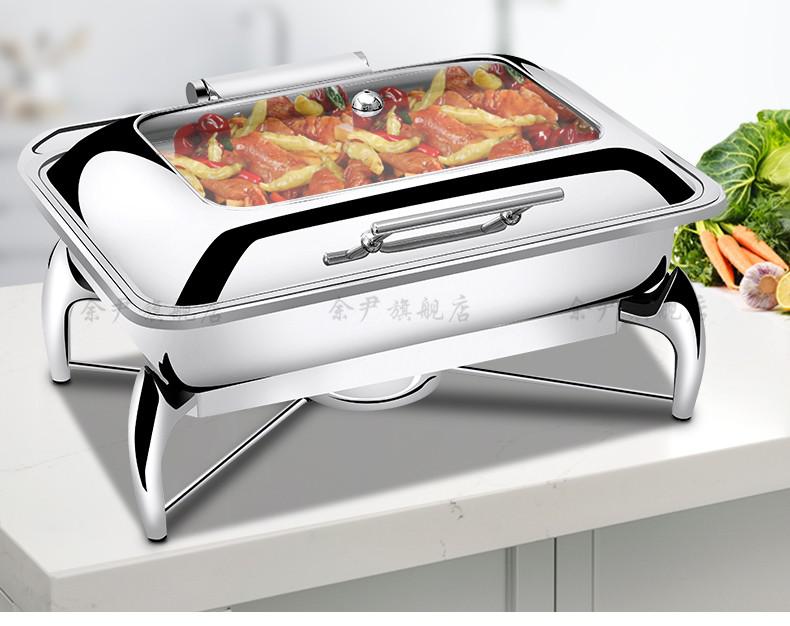 自助餐粥桶兴丽亨304不锈钢自助餐炉酒店布菲炉液压翻盖保温炉电加热