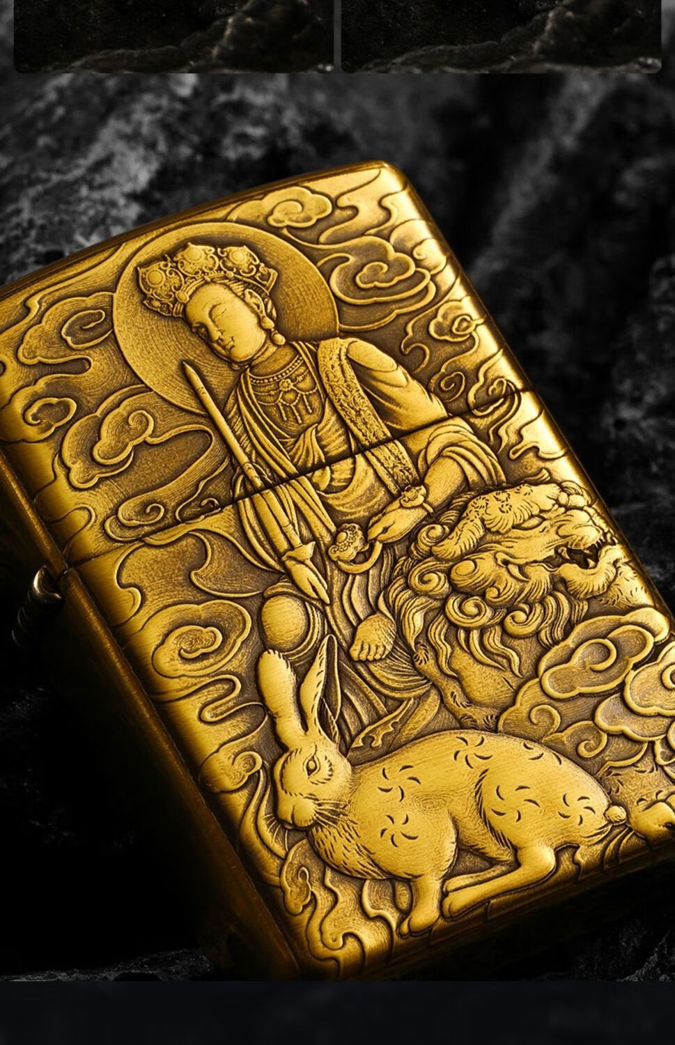芝宝zippo正版打火机 纯铜浮雕十二生肖金色盔甲机 男士 送礼收藏集采
