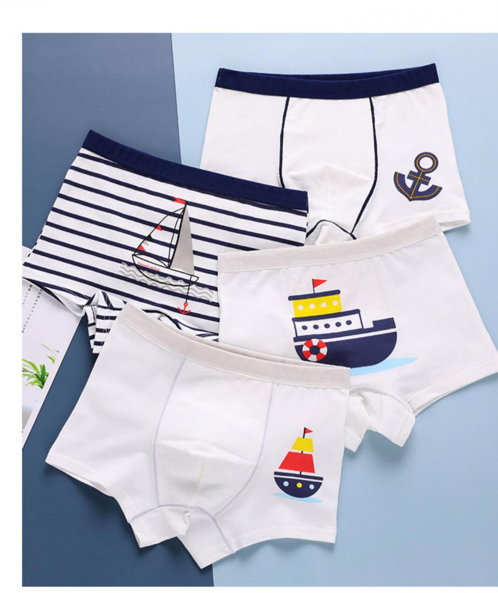 迪士尼(中秋特价)儿童内裤男小童男童平角裤棉四角短裤宝宝裤头夏季薄