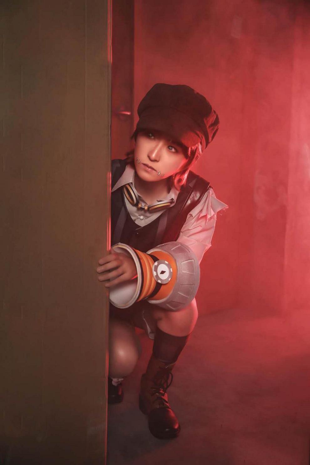 第五人格cos服佣兵奈布弹簧手cosplay服装男女儿童款动漫假发挂脖