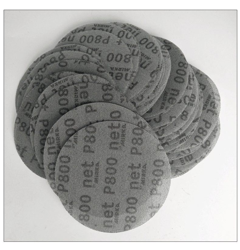 6寸网格砂纸磨卡150mm植绒干磨砂皮汽车腻子打磨研磨片磨光片 180目50