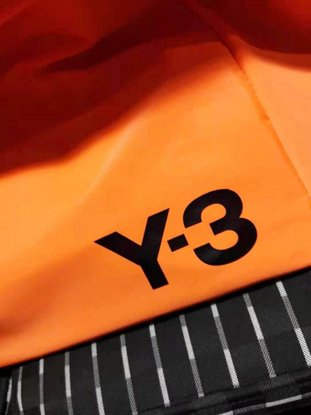 y3新款休闲包y3q黑武士单肩尼龙包大容量健身包休闲包运动包橘色购物