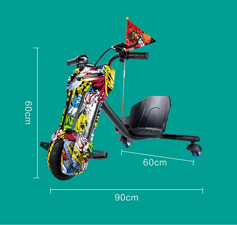 【京选】网红卡丁车儿童 网红电动三轮漂移车成人儿童电动卡丁车可