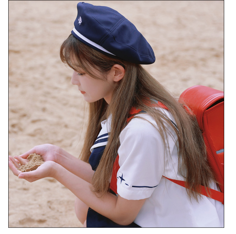 八角帽dk日系原创枝慧水手服搭配jk贝雷帽海军帽百搭八角帽画家帽