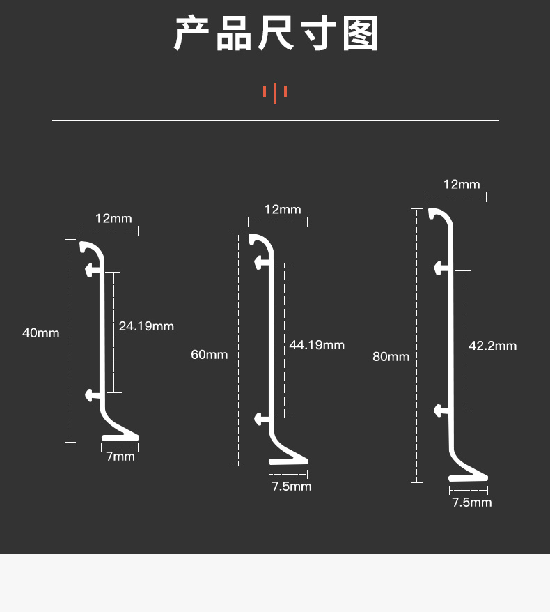 不锈钢踢脚线大样图图片