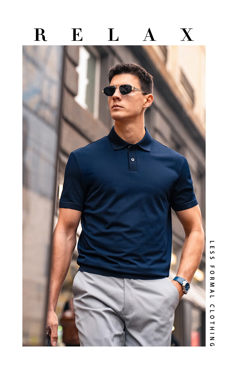 Mr.Bu Exquisite Collar Short Sleeve Men's Polo Shirt 2026 Spring New Simple High-End Dark Men's Top 16