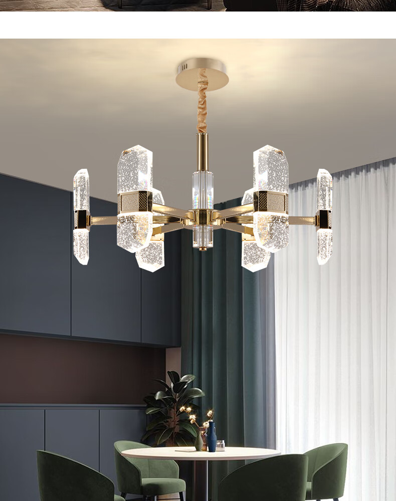 客厅大灯 客厅吊灯气泡水晶灯2021年大厅主灯卧室现代简约轻奢北欧