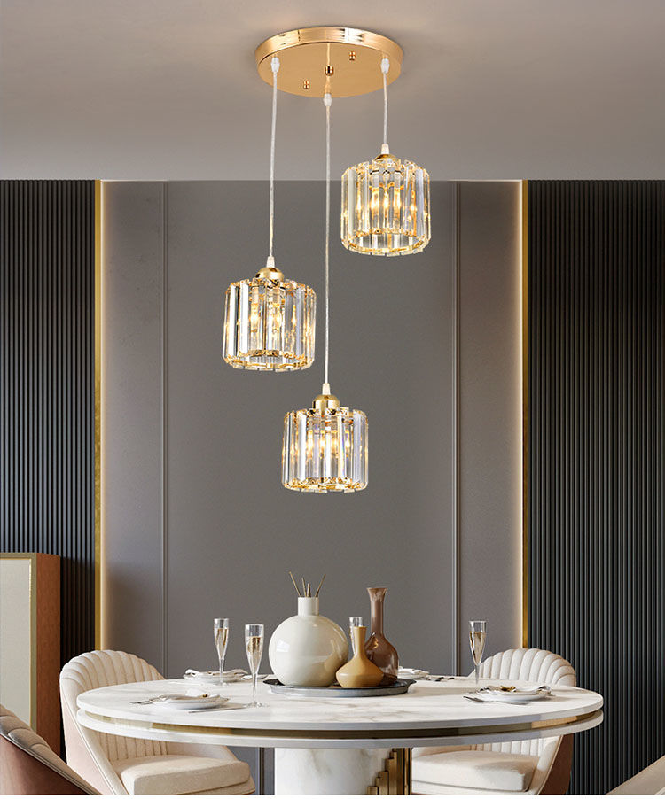 方块灯吊灯中山古镇灯具商用店铺家用餐厅吊灯三头饭厅灯圆形家用