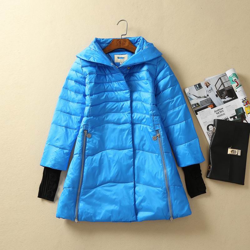 贝贝中长款a字版羽绒服女韩版冬季毛线袖口学生羽绒衣xc 绿色 2048p-8