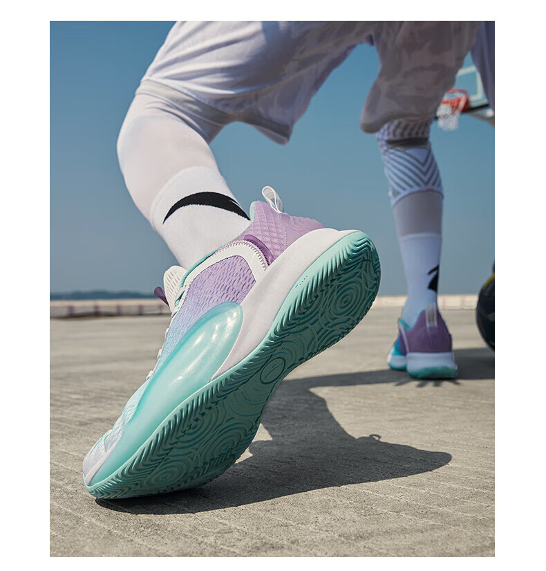 【轻骑兵6代】安踏篮球鞋男鞋秋季飞织网面透气低帮防滑缓震男子运动