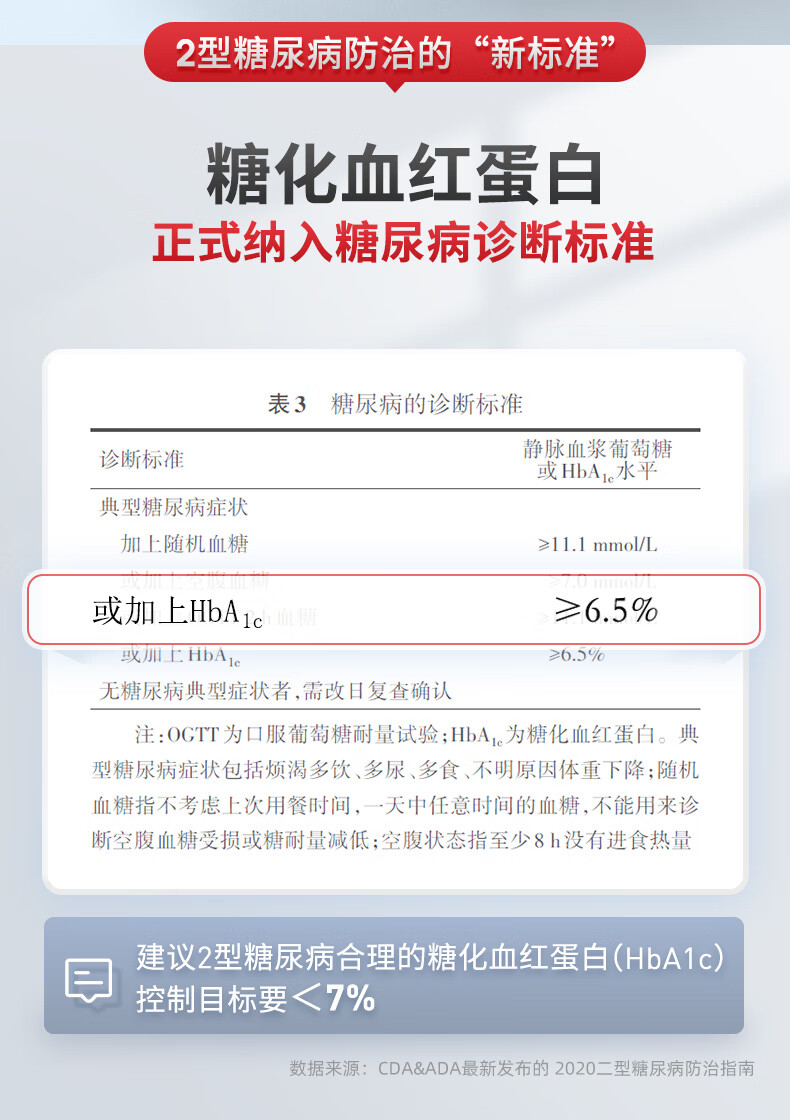 糖化血红蛋白检测仪家用糖耐量a1cnow 长期家用检测仪血糖仪 2次糖化