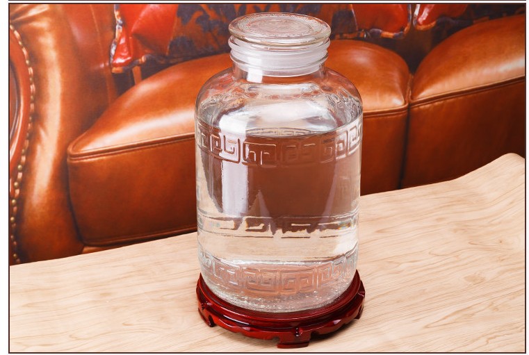 加厚泡药酒瓶广口磨砂瓶无铅玻璃泡酒瓶100斤大容量自酿葡萄酒瓶 50斤