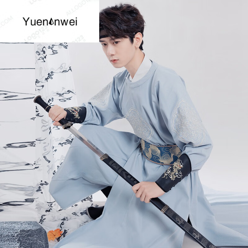 月南微撤柜捡漏唐制汉服圆领袍长衫男款明制飞鱼服中国风春秋季男女可