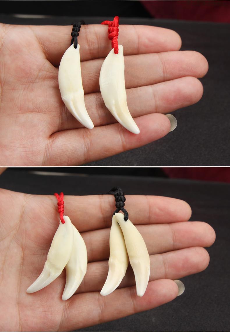 尊玉匠zyj 黑狗牙吊坠项链真藏獒牙齿挂件坠狼牙男女士宝宝女本命年