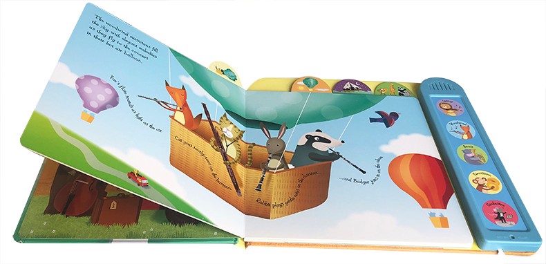 英文原版绘本 noisy orchestra 纸板书 发声书 大开 usborne