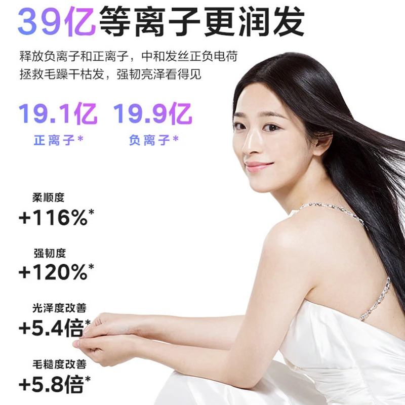 Midea (Midea) Midea High-Speed Hair Dryer 3.9 billion plasma Hair Care Home High-Power Quick-drying Light Sound FG208 for men and Women, Mother's Day 520 Festival Gift Starlight Silver, Anti-fungal Head mite and Hair Drying Cap thumbnail 4