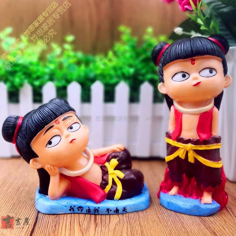 石膏模型彩绘娃娃涂色白胚涂鸦绘画手工diy存钱罐上色搪胶陶瓷哪吒