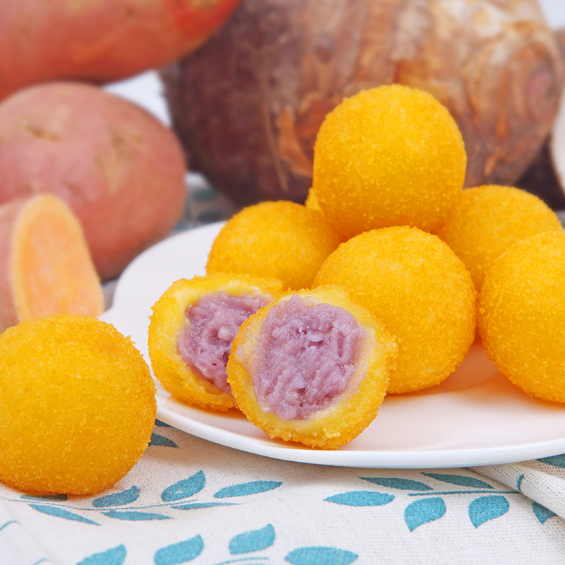 安井香芋地瓜丸420g 油炸食品 油炸小吃 速冻点心 早餐糕点面食休闲