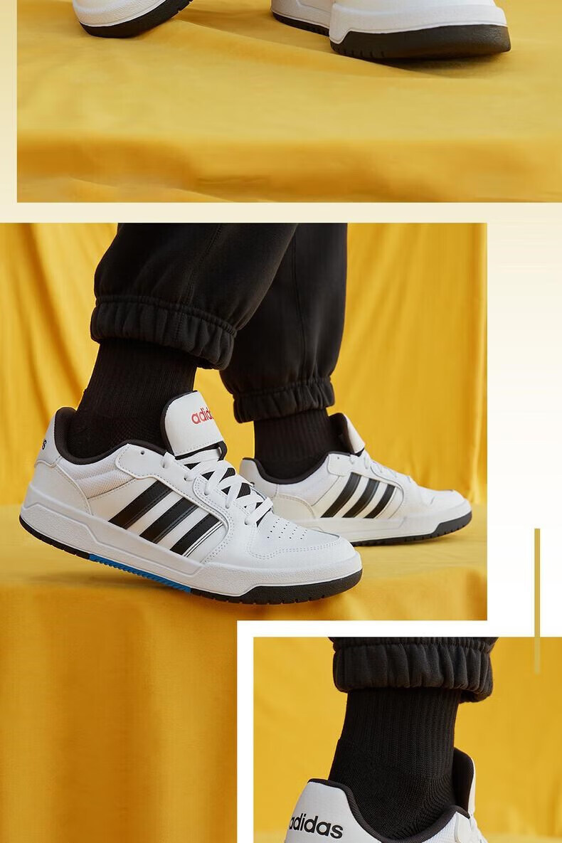 阿迪达斯 adidasneo entrap男子新款休闲板鞋运动鞋小白鞋gw5499 白