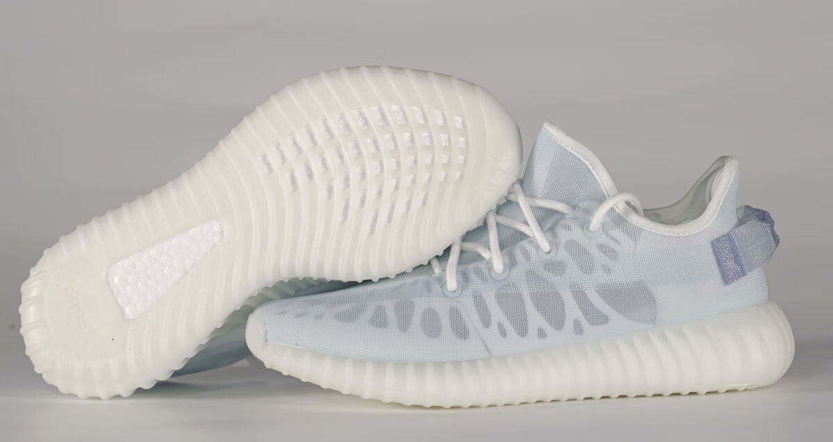 真爆椰子鞋350v3镂空超轻350椰子mono夏季冰丝网面透气速干跑步鞋 桔