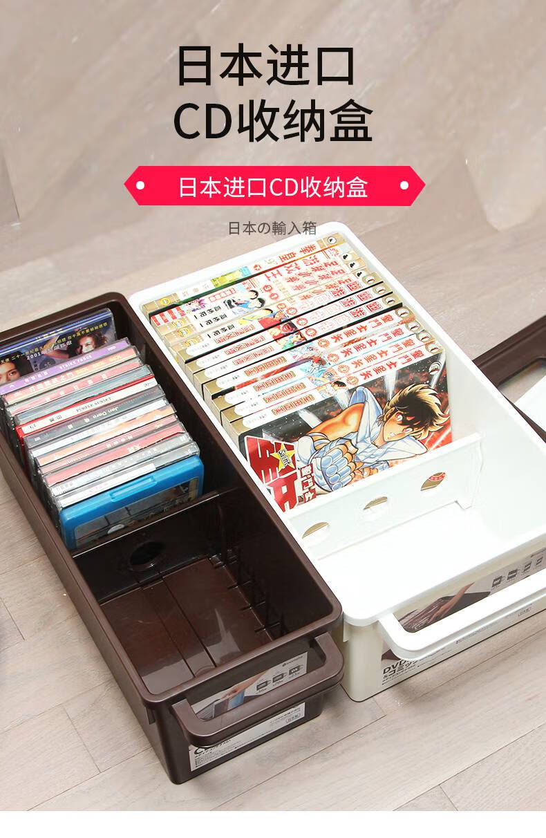 光盘收纳盒 日本家用dvd碟片cd盒子光盘收纳盒箱塑料专辑游戏碟储存盒
