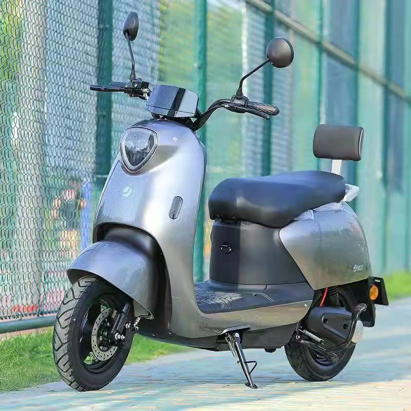 新款小龟王电动车m6电瓶车60v电动摩托车72v电摩雅迪电动车同款 蓝色