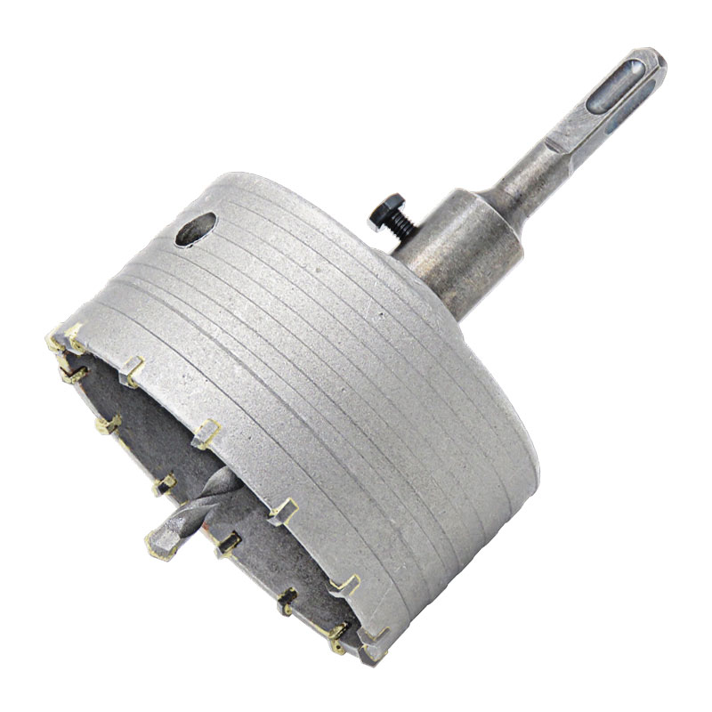 86型开关底盒开孔冲击钻电锤墙壁打孔钻头 圆柄两坑两槽110mm线盒套装