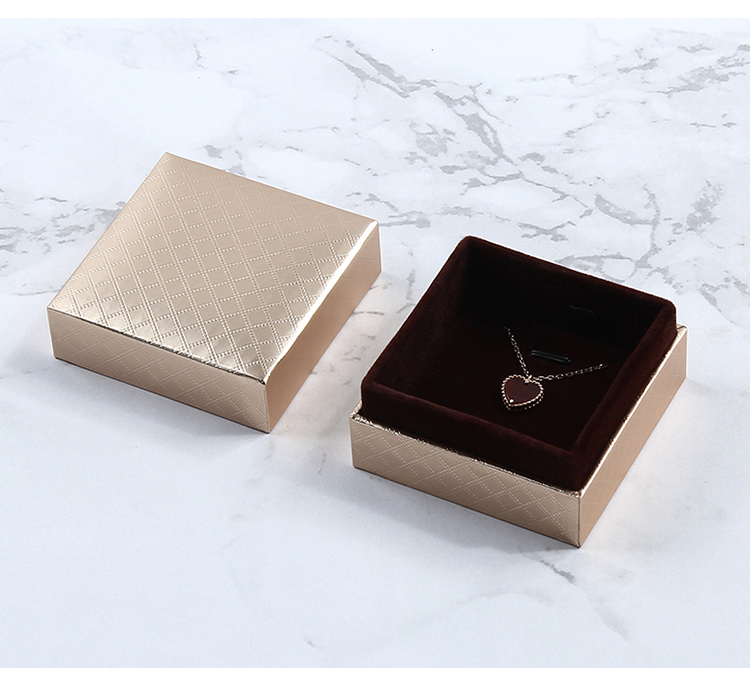 高档钻石纹天地盖首饰盒戒指盒项链盒手镯手链吊坠首饰包装礼物盒土豪