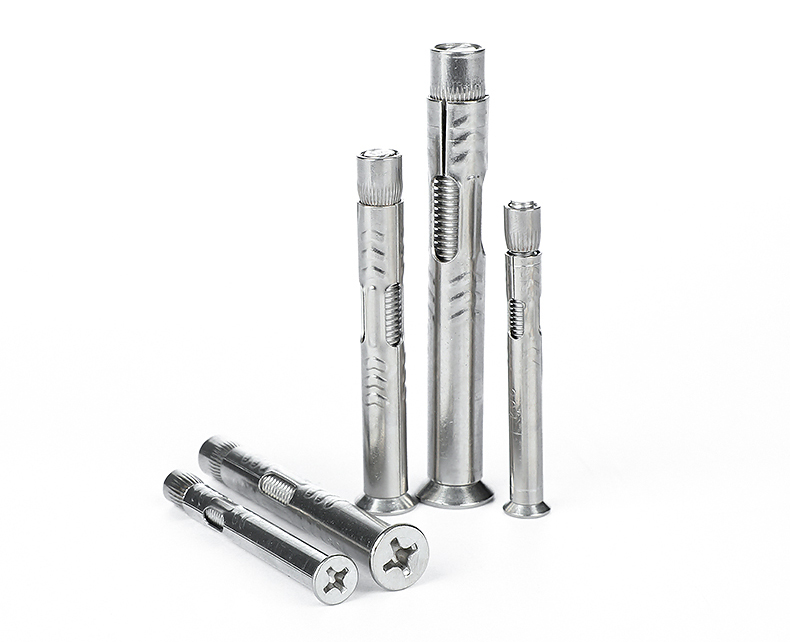 定制304不锈钢十字沉头膨胀螺栓平头内置内膨胀螺丝拉爆m6m8m10m12 m6