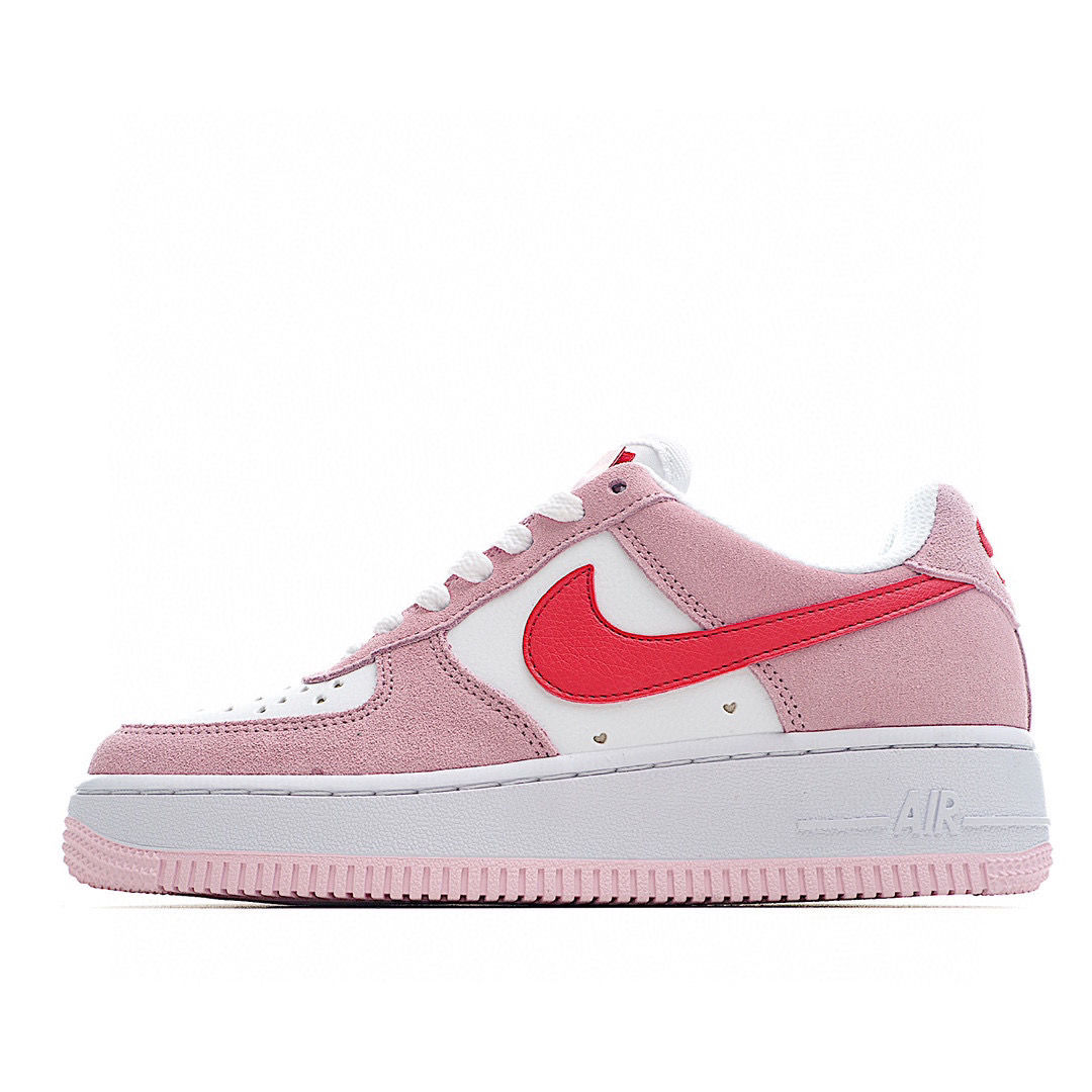 纯原af1空军一号夏季情人节限定爱心粉校园百搭情侣款板鞋休闲鞋 情人