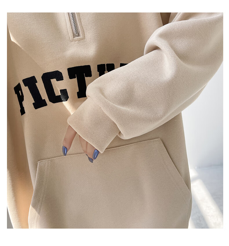 卫衣lo领女美式复古hphop潮牌中长款遮屁股oversze秋季官方旗舰