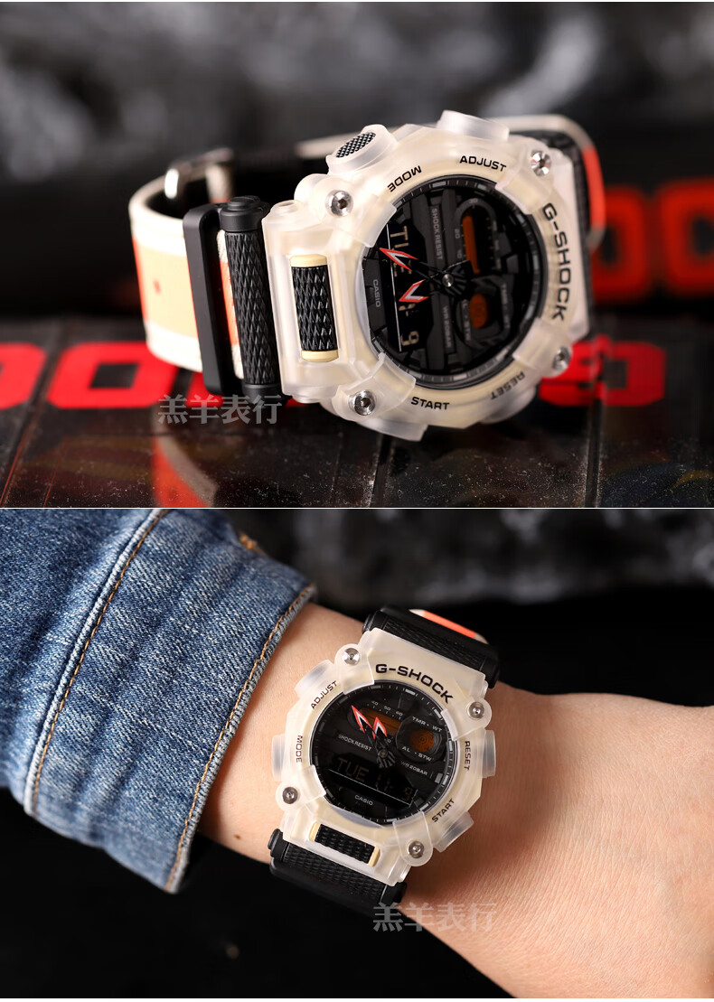 卡西欧(casio)手表 g-shock工业朋克风运动电子表隐藏海岸ga-900as杰