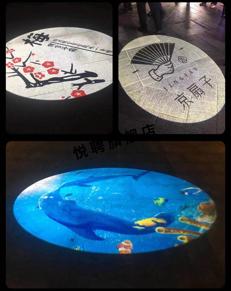 招牌logo投影灯定制门头广告旋转户外地面led防水带字图案射灯wjhh超