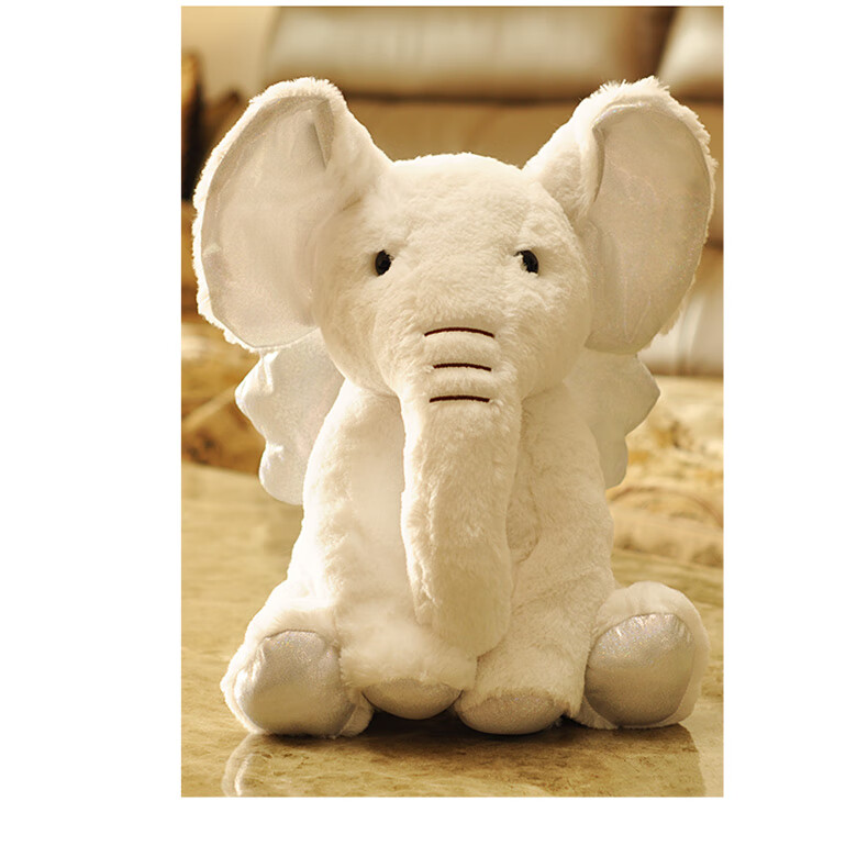 迪士尼(disney)仿真大象公仔毛绒玩具天使翅膀象儿童礼物玩偶娃娃白色