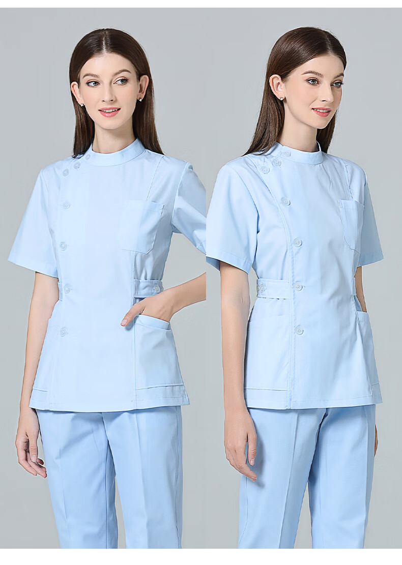 康复中心男女护士服短袖分体套装制服医院护工短款高端夏装医生工作服
