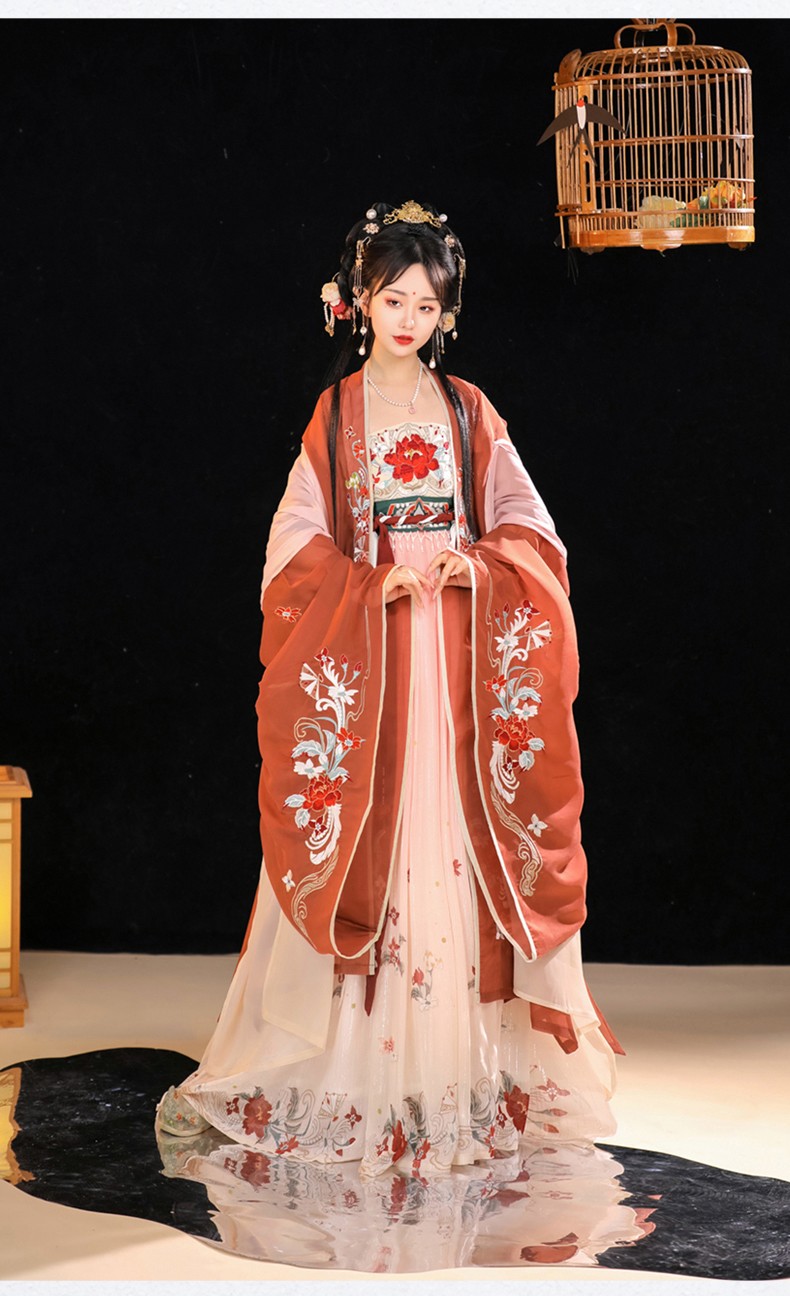 点像暮挽璃原创唐制汉服女裙复原夏古风仙气中国风古装柯子裙全套 暮