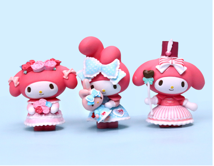 粉嫩少女心kt盲盒女孩玩偶摆件卡通猫咪茶话会儿童圣诞节礼物礼品 r款