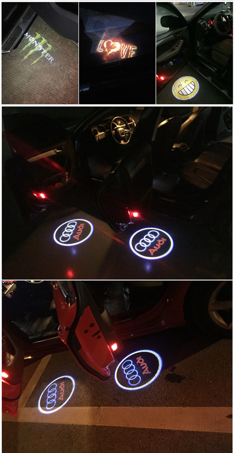 奥迪迎宾灯19款a6l a4l a3 q5l q3 a5a8a7照地灯车门投影灯免接线