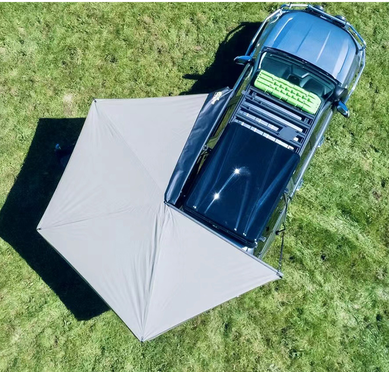 汽车天幕270度扇形车边侧帐篷户外自驾游野营速开遮阳棚suv汽车顶车载