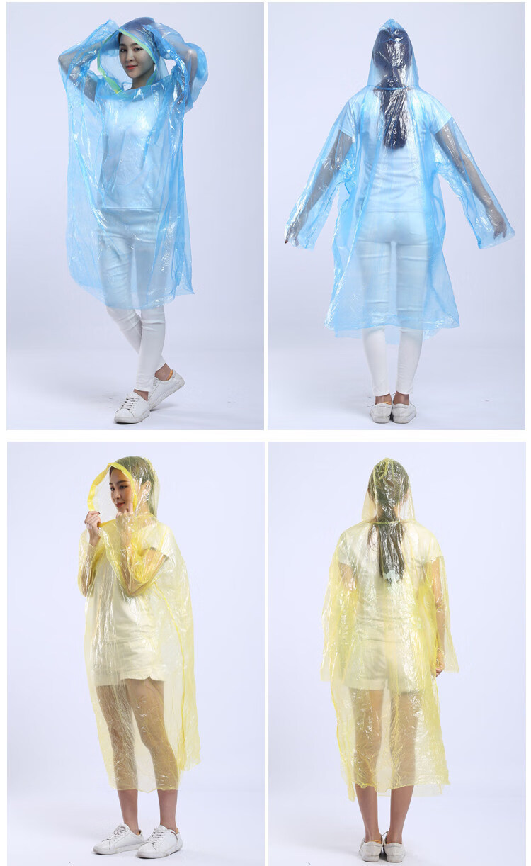 义乌避雨神器成人儿童加厚一次性雨衣长款身透明男女大码便携户外雨披