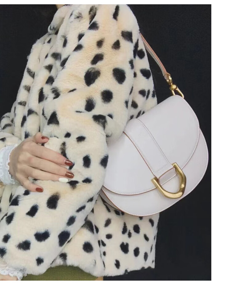 香港代购小mk真皮马鞍包腋下包包女新款潮时尚百 搭真 皮设计洋气单肩