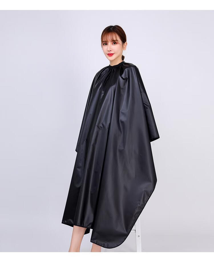 理发围布发廊专用防水理发店烫染焗油染发家用加大围布披肩 绿条纹