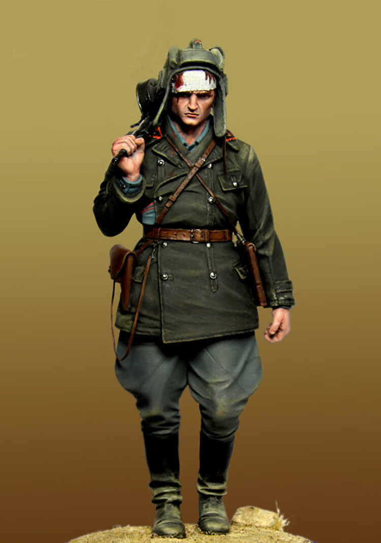 二战苏联兵人1/16树脂人物兵人模型苏联坦克士兵gk白模战争117 战争
