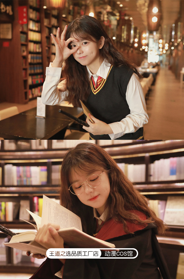 哈利波特衣服儿童cos格兰芬多男女魔法袍子披风jk全套装表演服夏