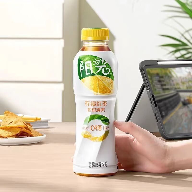 阳光柠檬茶 500ml*5瓶 可口·可乐阳光无蔗糖柠檬茶桃桃乌龙茶0卡0旨