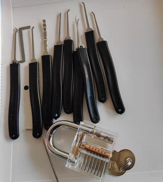 锁匠工具锡纸卡巴锁单钩锁匠维修汽车开门工具锁芯专用工具猫眼专用工