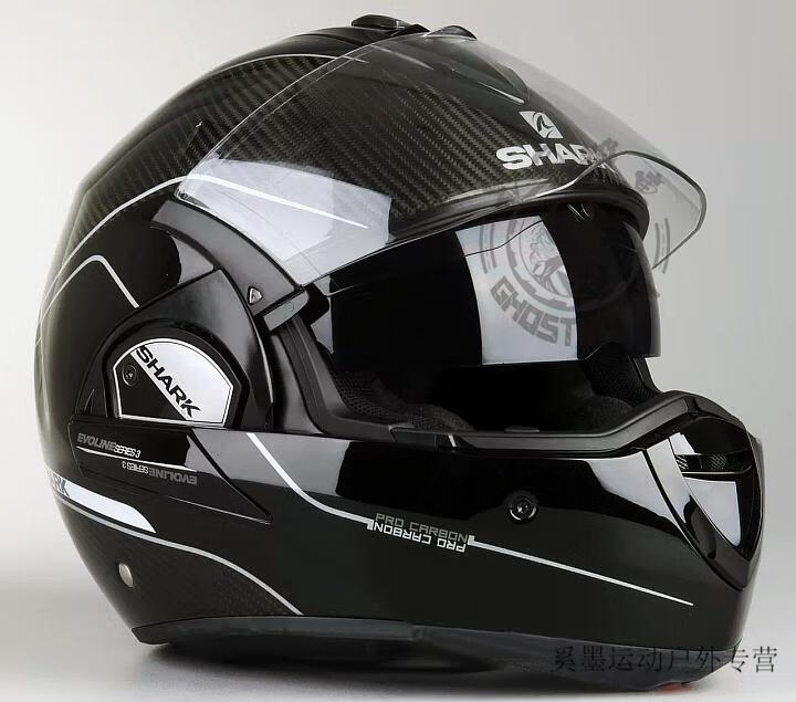 shark evo-one鲨鱼头盔揭面盔翻转盔防雾摩托车蓝牙后空翻星际evo-one