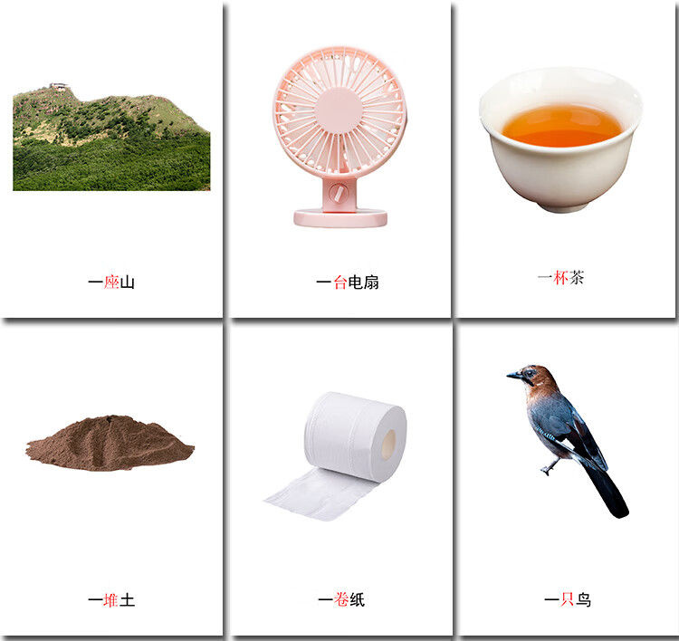 语言发育迟缓康复训练 量词儿童早教认知卡片自闭症康复训练卡儿童