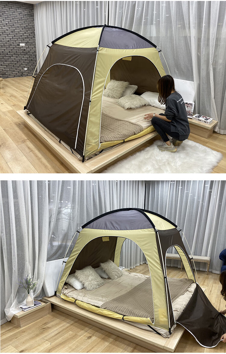 帐篷 室内床上帐篷儿童家用防风保暖单双人折叠冬天加厚宿舍蒙古包